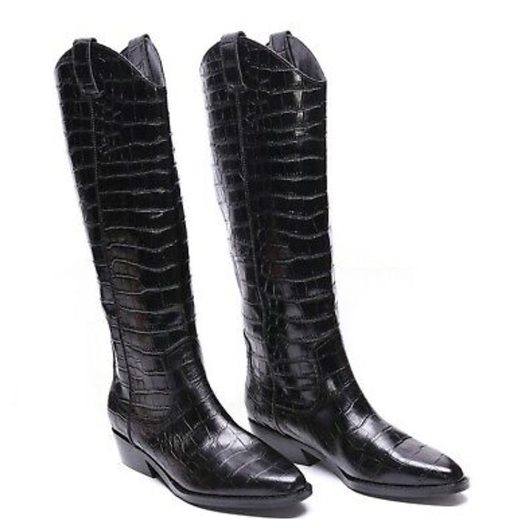 Marc Fisher LTD Haze Croc Embossed Leather Boot - Picture 6 of 7